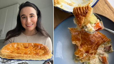 Got Christmas leftovers? Use them up with this savoury vegetable pie