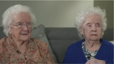 ‘Britain’s oldest twin sisters’ aged 104 say secret to long life is a daily brandy
