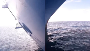 People ‘terrified’ after man drops GoPro under cruise ship and discovers what’s underneath
