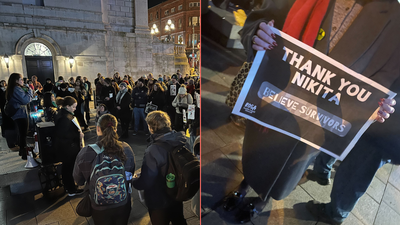 Hundreds gather to march in solidarity with Nikita Hand