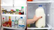 Warning issued to people who keep their milk in the fridge door
