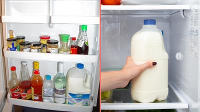 Warning issued to people who keep their milk in the fridge door