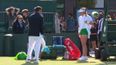 Viewers left shocked as Wimbledon star lifted up her skirt to show umpire