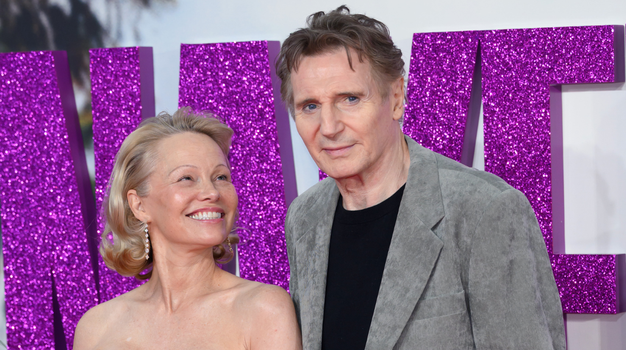Liam Neeson and Pamela Anderson
