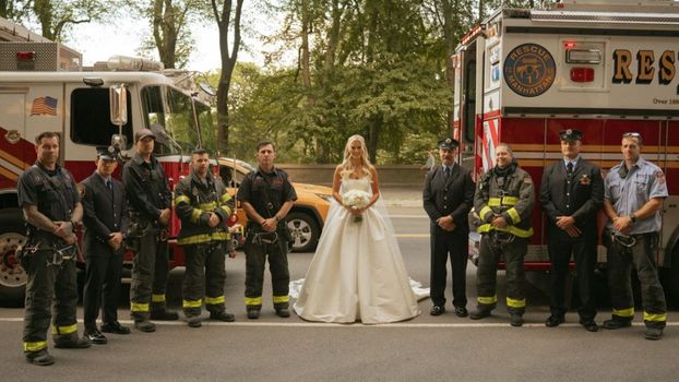 Daughter of firefighter killed on 9/11 emotional after surprise of father's colleagues