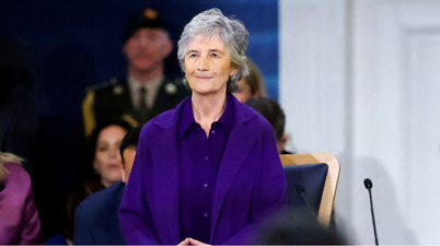 The moving meaning behind Catherine Connolly’s inauguration outfit